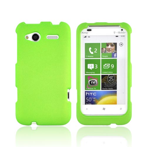 HTC Radar 4G Rubberized Hard Case - Neon Green