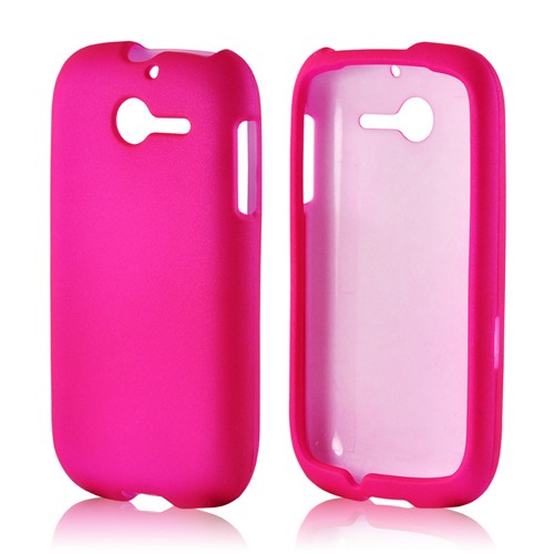 Hot Pink Rubberized Hard Case for Huawei Ascend Y