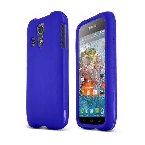 Blue Kyocera Hydro Icon Matte Rubberized Hard Case Cover; Perfect fit as Best Coolest Design Plastic cases