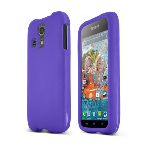 Purple Kyocera Hydro Icon Matte Rubberized Hard Case Cover; Perfect fit as Best Coolest Design Plastic cases