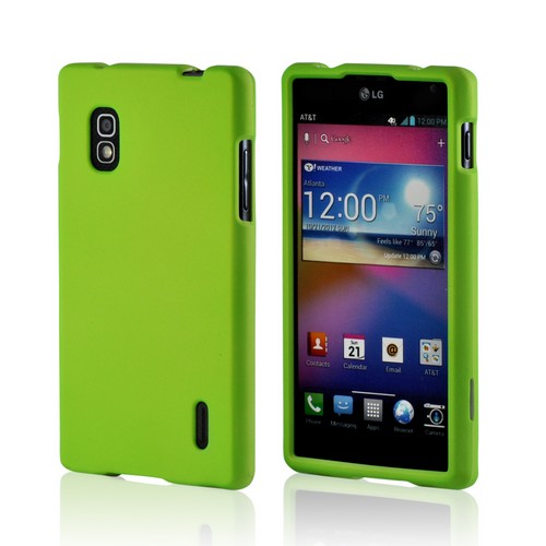Neon Green Rubberized Hard Case for LG Optimus G (AT&T)
