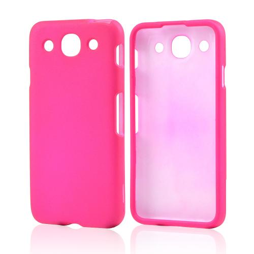 Hot Pink Rubberized Hard Case for LG Optimus G Pro