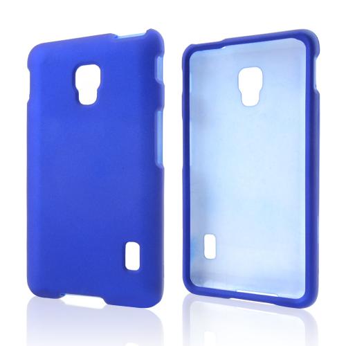 Blue Rubberized Hard Case for LG Optimus F6
