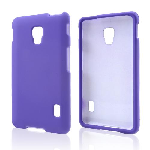 Purple Rubberized Hard Case for LG Optimus F6