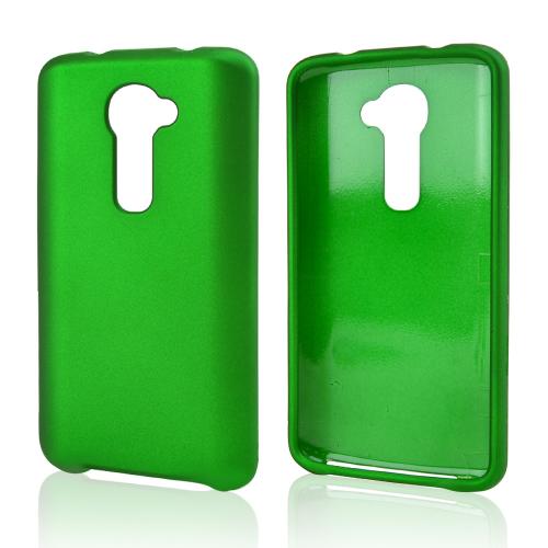 Green Rubberized Hard Case for LG G2 (Verizon Version)