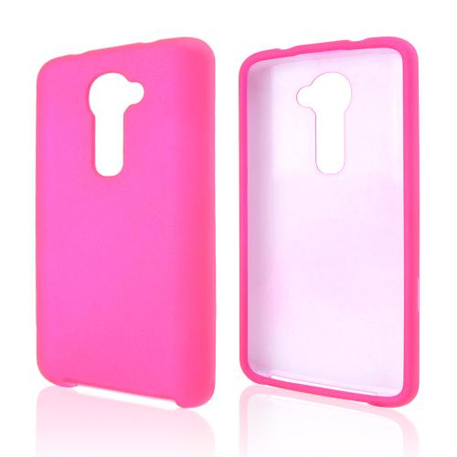 Hot Pink Rubberized Hard Case for LG G2 (Verizon Version)