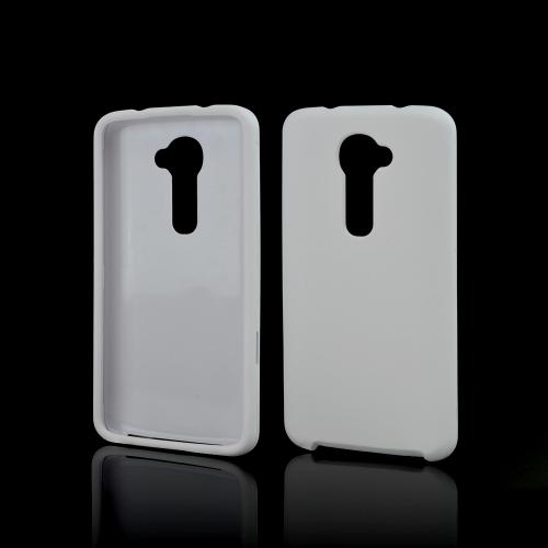 White Rubberized Hard Case for LG G2 (Verizon Version)