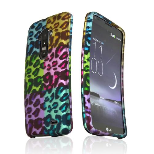 Multi-Colored Artsy Leopard Rubberized Hard Case for LG G Flex