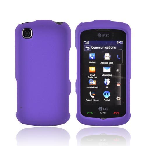 LG Encore GT550 Rubberized Hard Case - Purple