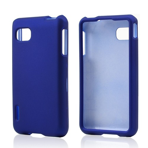 Blue Rubberized Hard Case for LG Optimus F3 - Sprint/ Virgin Mobile