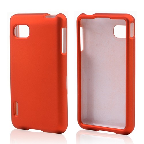 Orange Rubberized Hard Case for LG Optimus F3 - Sprint/ Virgin Mobile