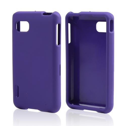 Purple Rubberized Hard Case for LG Optimus F3 - Sprint/ Virgin Mobile