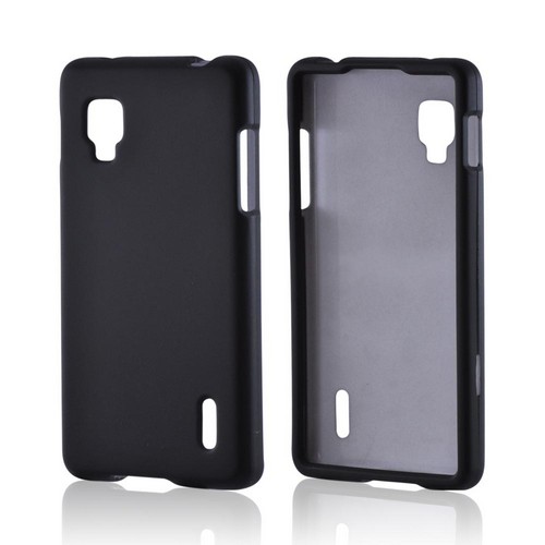 Black Rubberized Hard Case for LG Optimus G (Sprint)