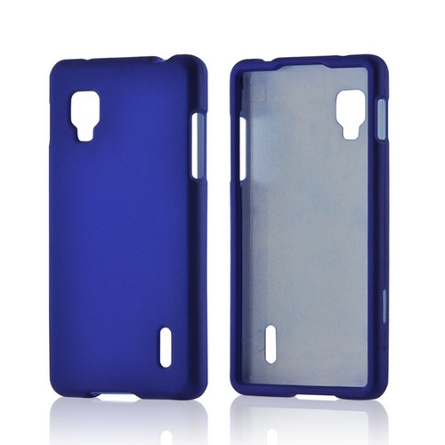 Blue Rubberized Hard Case for LG Optimus G (Sprint)