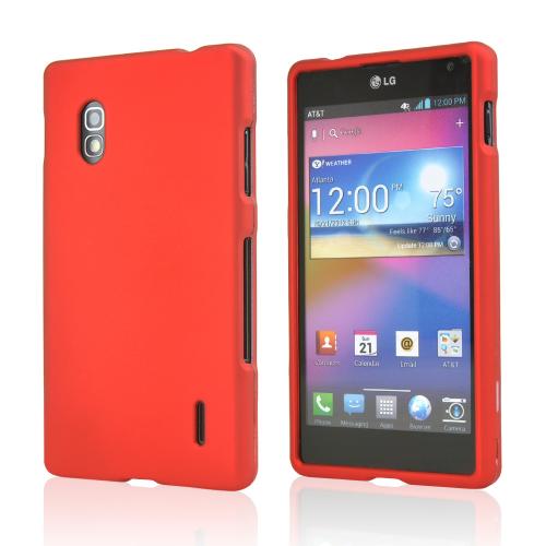 Red Rubberized Hard Case for LG Optimus G (Sprint)
