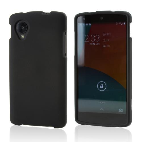 Black Rubberized Hard Case for LG Google Nexus 5