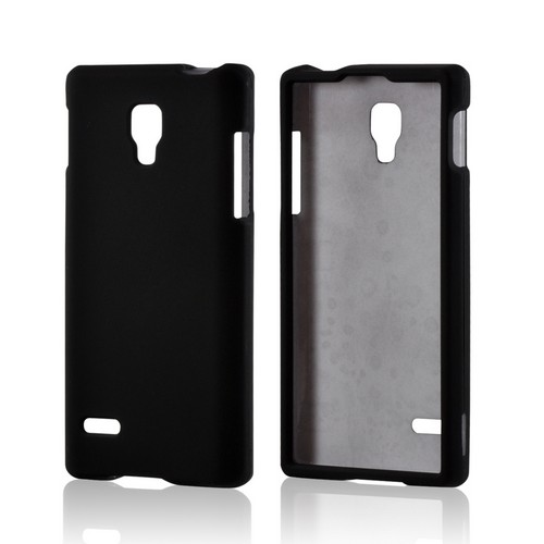 Black Rubberized Hard Case for LG Optimus L9