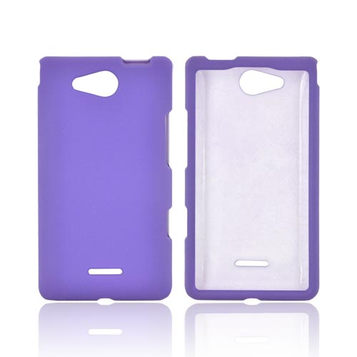 LG Lucid VS840 Rubberized Hard Case - Purple