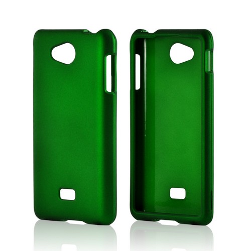 Green Rubberized Hard Case for LG Spirit 4G (MetroPCS)