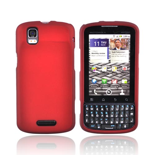 Motorola Droid Pro A957 Rubberized Hard Case - Red
