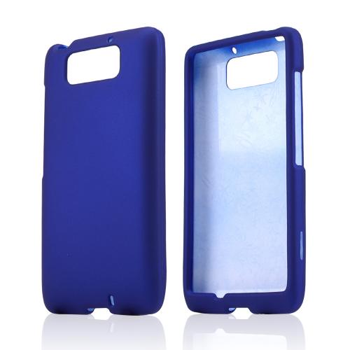 Blue Rubberized Hard Case for Motorola Droid Ultra/ Droid MAXX