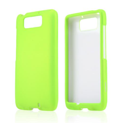 Neon Green Rubberized Hard Case for Motorola Droid Ultra/ Droid MAXX
