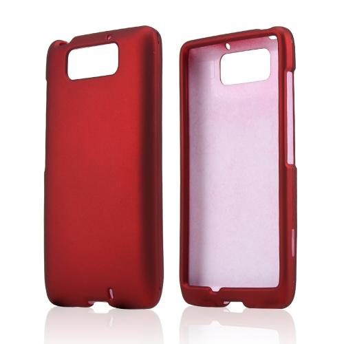 Red Rubberized Hard Case for Motorola Droid Ultra/ Droid MAXX