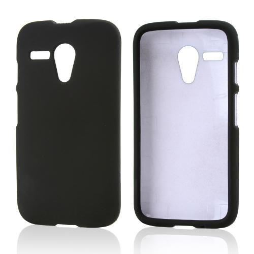 Black Rubberized Hard Case for Motorola Moto G