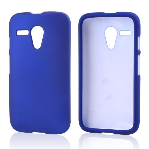 Blue Rubberized Hard Case for Motorola Moto G