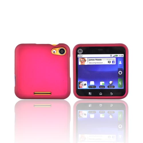 Motorola Flip Out MB511 Rubberized Hard Case - Rose Pink