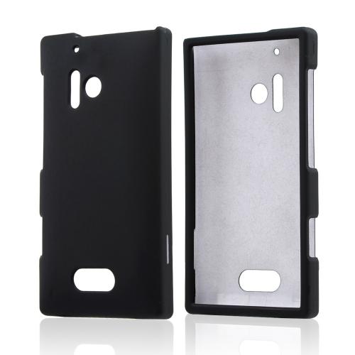Black Rubberized Hard Case for Nokia Lumia 928