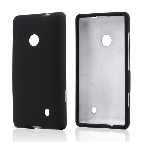 Black Rubberized Hard Case for Nokia Lumia 521