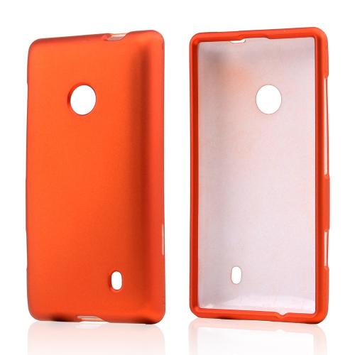 Orange Rubberized Hard Case for Nokia Lumia 521
