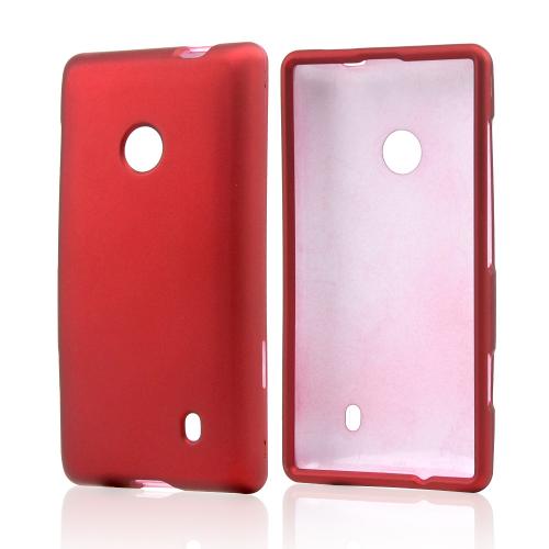 Red Rubberized Hard Case for Nokia Lumia 521