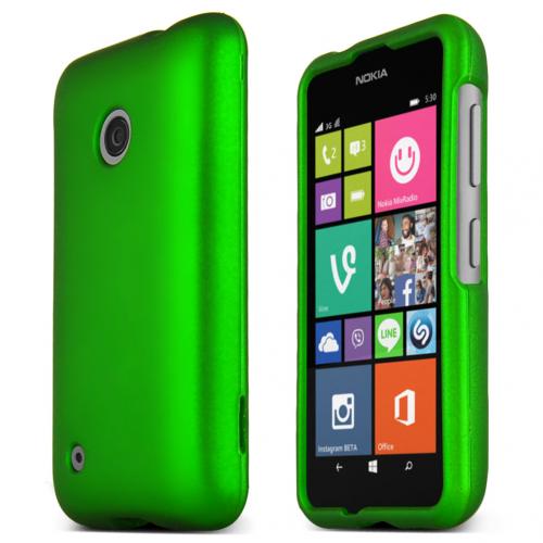 Neon Green Nokia Lumia 530 Matte Rubberized Hard Case Cover