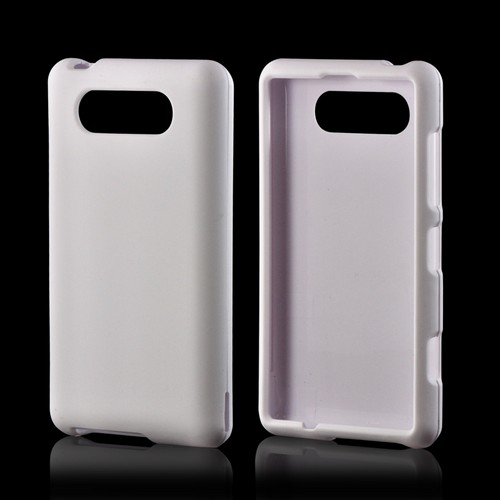 White Rubberized Hard Case for Nokia Lumia 820