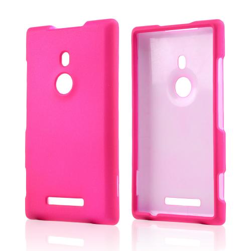 Hot Pink Rubberized Hard Case for Nokia Lumia 925