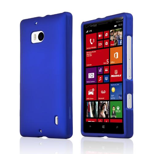 Blue Rubberized Hard Plastic Case for Nokia Lumia Icon