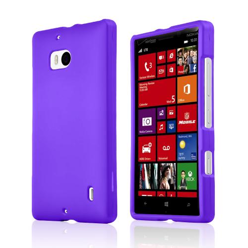 Purple Rubberized Hard Plastic Case for Nokia Lumia Icon