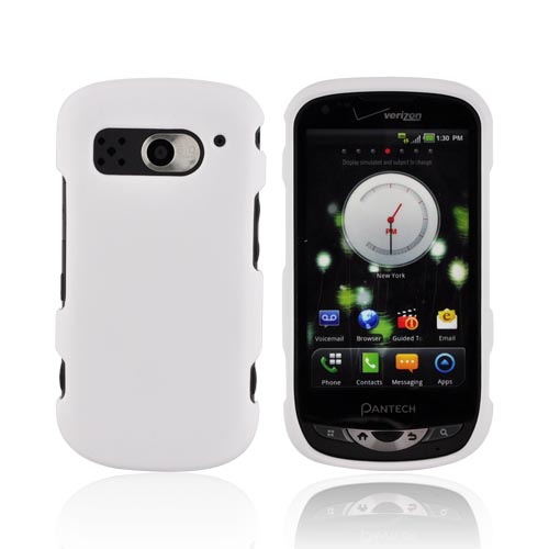 Pantech Breakout Rubberized Hard Case - Solid White