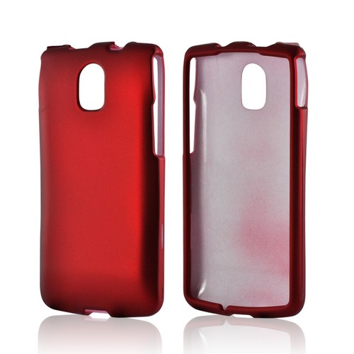 Red Rubberized Hard Case for Pantech Discover