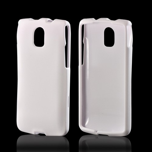 White Rubberized Hard Case for Pantech Discover