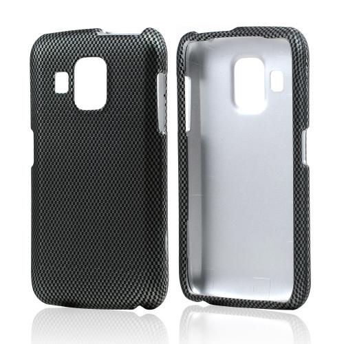 Black/ Gray Carbon Fiber Design Hard Case for Pantech Perception