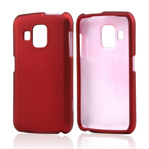 Red Rubberized Hard Case for Pantech Perception