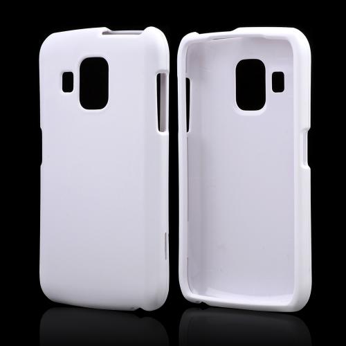 White Rubberized Hard Case for Pantech Perception