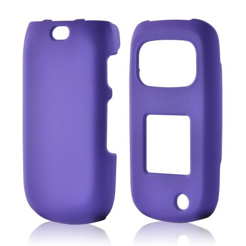 Purple Rubberized Hard Case for Samsung Rugby 3