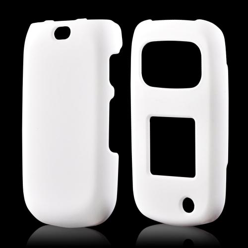 Solid White Rubberized Hard Case for Samsung Rugby 3