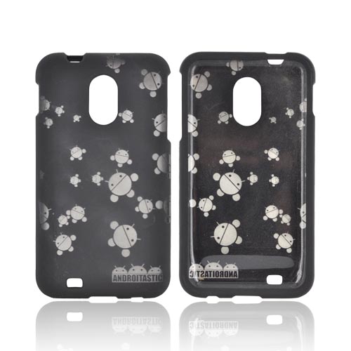 Samsung Epic 4G Touch Androitastic Rubberized Hard Case - Black Bubble Bot Invasion Samsung Epic 4G Touch Androitastic Rubberized Hard Case - Black Bubble Bot Invasion