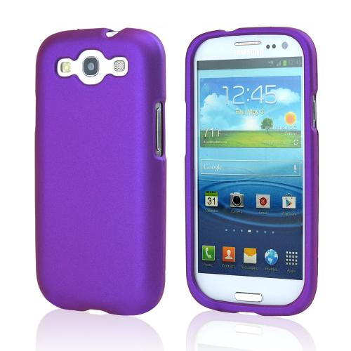 Samsung Galaxy S3 Rubberized Hard Case - Purple