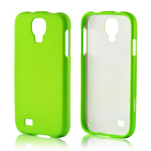 Neon Green Rubberized Hard Case for Samsung Galaxy S4